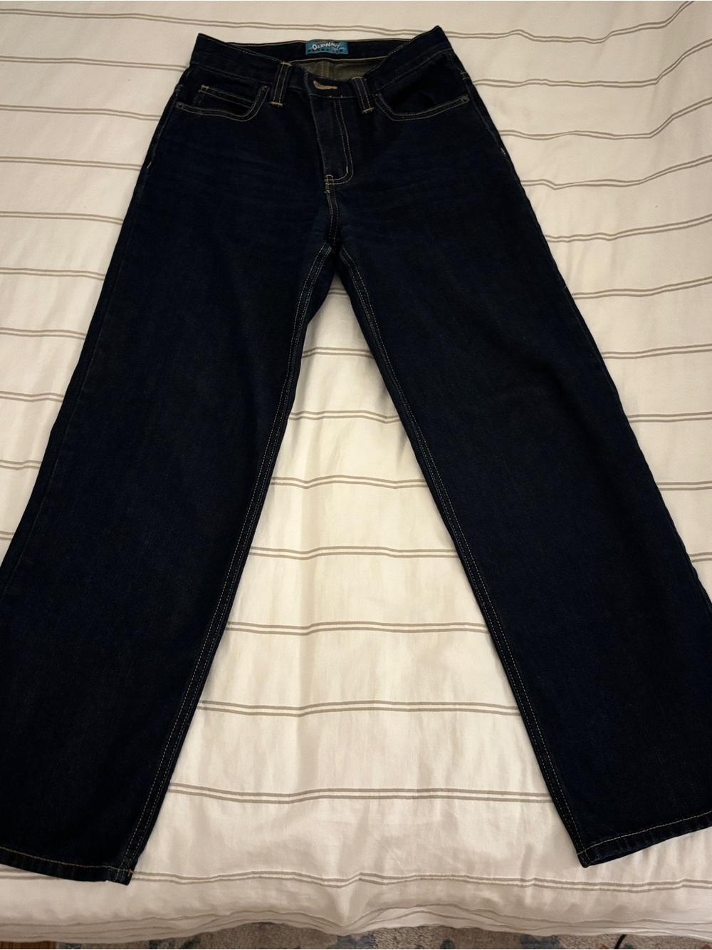 Old Navy Dark Blue Denim Jeans with Yellow Stitching